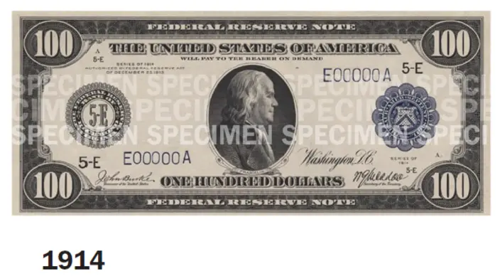 دلار سال 1914 