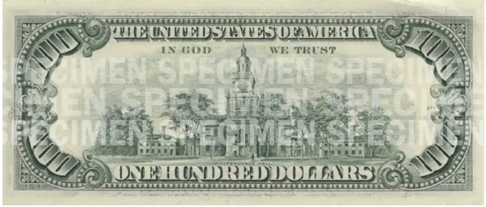 دلار سال 1990 تا 1996 پشت اسکناس